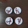 4Pcs Golf Ball Markers Innovative Printed Pattern Wood Perfect Match Golf Position Marks Ornamnet for Outdoor Valentine's Day/Mother's Day/Wedding/Anniversary/Party/Christmas/Birthday Gifts view 4