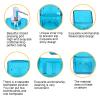Blue Bathroom Sets Accessories, Bathroom Countertop Accessory Set Soap Dispenser Set with Soap Dish Toothbrush Holder and Cup view 3