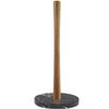 Buruis Wood Paper Towel Holder, Marble Base Modern Decorative Countertop Standing Rolls Holder for Kitchen, Toilet, Pantry and Bathroom (Marble Base Black) view 1
