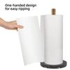 Buruis Wood Paper Towel Holder, Marble Base Modern Decorative Countertop Standing Rolls Holder for Kitchen, Toilet, Pantry and Bathroom (Marble Base Black) view 3