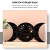 BESTOYARD Floating Shelves Moon Phase Crystal Shelf Small Gothic Wood Art Small Plant Stand Shelf Countertop Moon Crystal Stone Organizer Stand for Home Bedroom Shop Display Shelf view 2