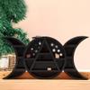 BESTOYARD Floating Shelves Moon Phase Crystal Shelf Small Gothic Wood Art Small Plant Stand Shelf Countertop Moon Crystal Stone Organizer Stand for Home Bedroom Shop Display Shelf view 4