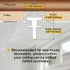 ACMEART Ceiling Curtain Track,Hidden Ceiling Track for Curtains,Room Divider Curtain Rod,Ceiling Track Set with Silent Rollers for Living Room/Bedroom/Shower Room(Customized size,White) view 4