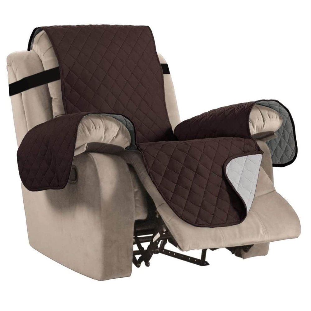 YSLJW Recliner Cushion, Polyester Recliner Cover Couch Cover Sectional Sofa Slipcover Armchair Cover (Color : Coffee, Size : S-1)