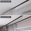 ACMEART Ceiling Curtain Track,Hidden Ceiling Track for Curtains,Room Divider Curtain Rod,Ceiling Track Set with Silent Rollers for Living Room/Bedroom/Shower Room(Customized size,Black) view 3