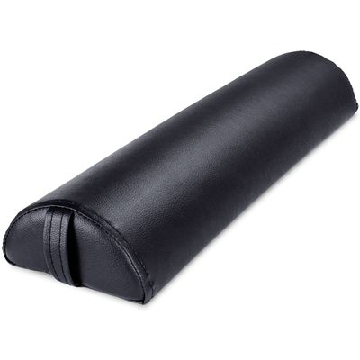 Noverlife Medium Leg Bolster for Massage Table, 21 x 6 x 3 in PU Leather Massage Bolsters with Strap Handle Half Moon Bolster Pillow, Semi-Round Ankles Leg Pain Relief Knee Bolster Cushion for Back