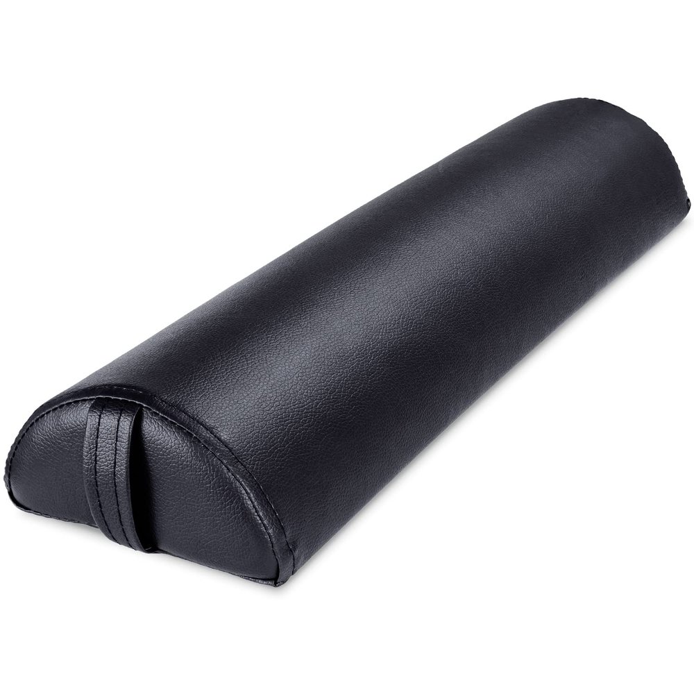 Noverlife Medium Leg Bolster for Massage Table, 21 x 6 x 3 in PU Leather Massage Bolsters with Strap Handle Half Moon Bolster Pillow, Semi-Round Ankles Leg Pain Relief Knee Bolster Cushion for Back