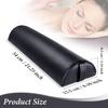 Noverlife Medium Leg Bolster for Massage Table, 21 x 6 x 3 in PU Leather Massage Bolsters with Strap Handle Half Moon Bolster Pillow, Semi-Round Ankles Leg Pain Relief Knee Bolster Cushion for Back view 2