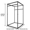 Clothing Store Fitting Room, Movable Square Changing Room, DIY Temporary Locker Room with Metal Landing Track, Privacy Screen Partition for Office Outdoor Activity and The Mall (Black, 39x39x78in) view 4