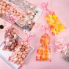 100 Pieces Ballet Cellophane Goody Bags Ballet Girl Plastic Goody Bag Dancing Girls Transparent Candy Bags with 100 Pieces Silver Twist Ties for Ballet Theme Baby Shower Birthday Party Decors, Pink view 3