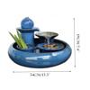 SHQ Desktop Fountain Ceramic Water Fountain Indoor Table-Top Water Fountain Tabletop Fountain for Bedroom Living Room Home Office (Color : Green), Blue,green view 2