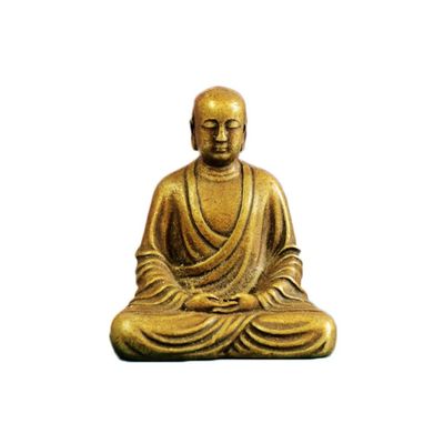 KKNH Buddha Statue Buddha Statues Brass Mini Buddha Statue Figurines Meditation Decor Spiritual Zen Buddha Yoga Zen Decor 1.85 Inches Great Meditation Gift