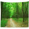 BELECO Green Forest Tapestry Backdrop Natural Scenery Tapestry Wall Hanging Woodland Pathway Yellow Fallen Leaves Nature Wall Tapestry Forest Landscape Tapestry for Bedroom Living Room Dorm Decor view 1