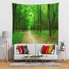 BELECO Green Forest Tapestry Backdrop Natural Scenery Tapestry Wall Hanging Woodland Pathway Yellow Fallen Leaves Nature Wall Tapestry Forest Landscape Tapestry for Bedroom Living Room Dorm Decor view 2