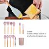 12-Piece Wooden Handle Silicone Cooking Set for Home, Kitchen, and Baking - High Heat Resistant, Non-Stick, Durable view 3