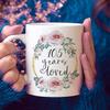 105 Years Loved Mug - 105th Birthday Gifts for Her - 105 Year Old Present for Women - Mother Mom Sister Aunt in Law Nana Grandma Grandmother - Novelty Ceramic Coffee Cup - 15oz view 2