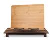 Bamboo Bookshelf Adjustable Podium Fixed Recipe Reading Table Portable [5-Level Angle Adjustment] Reading Table Temperature Folding Light and Movable,28x20cm view 1