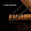 Bamboo Bookshelf Adjustable Podium Fixed Recipe Reading Table Portable [5-Level Angle Adjustment] Reading Table Temperature Folding Light and Movable,28x20cm view 3