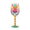 Enesco Designs by Lolita Happy 21st Birthday Hand-Painted Artisan Wine Glass, 15 Ounce, Multicolor view 3