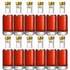 Kaachli Clear Glass Bottles 3 oz - 100ml [Pack of 12] for Wine Beverages Drinks Oil Vinegar Kombucha Beer Water Soda with Cork Stopper Airtight Lid view 1