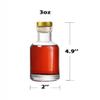 Kaachli Clear Glass Bottles 3 oz - 100ml [Pack of 12] for Wine Beverages Drinks Oil Vinegar Kombucha Beer Water Soda with Cork Stopper Airtight Lid view 3