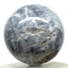 67mm Black Moonstone Sphere Sparkling Natural Crystal Ball Polished Feldspar Mineral Stone - India + Stand view 2