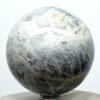2.6" Black Moonstone Sphere Natural Mineral Ball Sparkling Feldspar Crystal Polished Stone - India + Stand view 3