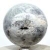 2.6" Black Moonstone Sphere Natural Mineral Ball Sparkling Feldspar Crystal Polished Stone - India + Stand view 4