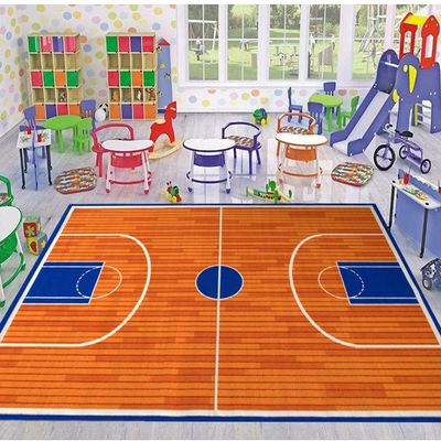 champion rugs Basketball Court Sports Theme Area Rug for Teens Bedroom, Kids Playroom or Classroom Accent Rug (8 X 10)