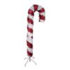 Kurt S. Adler 4-Foot Unlit Red and White Tinsel Candy Cane view 1