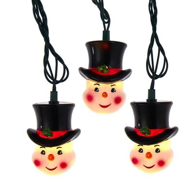 Kurt S. Adler UL 10-Light Snowman Head Light Set