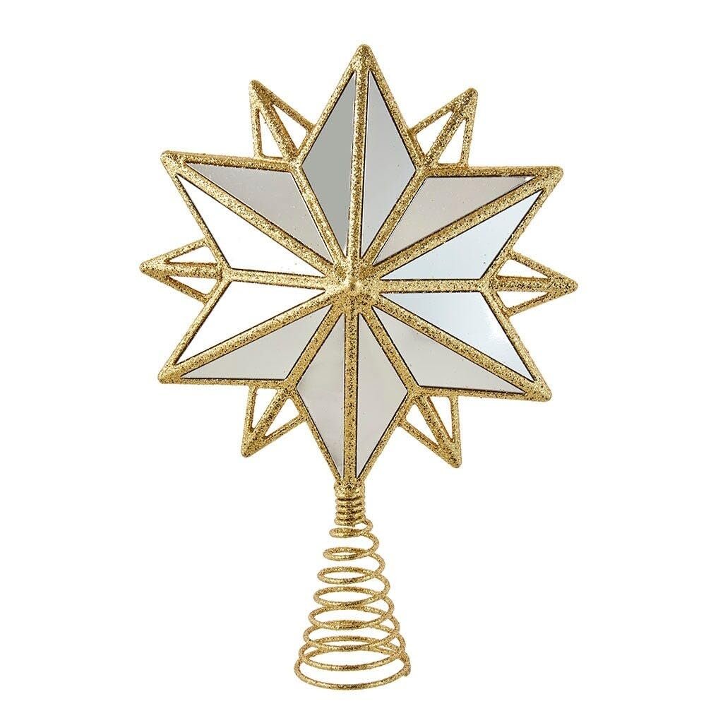 13.5-Inch Acrylic Gold Star Tree Topper