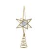 Kurt S. Adler 13.5-Inch Mirror Narrow Gold Star Tree Topper view 1