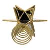 Kurt S. Adler 13.5-Inch Mirror Narrow Gold Star Tree Topper view 3