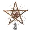 12-Inch Wooden Star with Rattan Tree Topper view 1