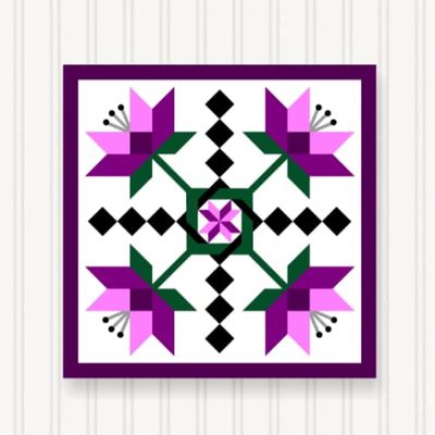 BARN Quilt Block Outdoor Square BQ104-03 | 6 Sizes | Outside Pattern | Wall Decor | Yard Art | Barn Quilt Sign | Farm Quilt Design (11.5" x 11.5" 1 Sided)