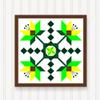 BARN Quilt Block Outdoor Square BQ104-05 | 6 Sizes | Outside Pattern | Wall Decor | Yard Art | Barn Quilt Sign | Farm Quilt Design (18" x 18" 1 Sided) view 1