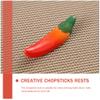 6pcs Ceramic Pepper Shaped Chopsticks Rest Holder Creative Tableware Rack for Unique Dining Decoration for Home and Restaurant Random Style view 4