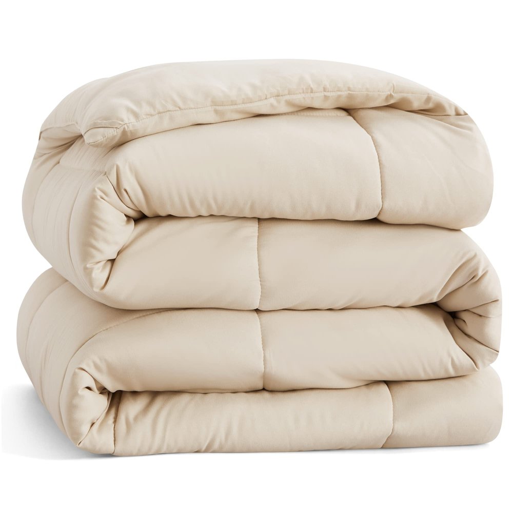 All Star Linen Full Comforter Beige Comforters Full (90'' x 90'') Duvet Insert with Corner Tabs 3 Piece