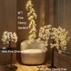 LITBLOOM Lighted Tree with Cherry Blossom 180 Fairy Lights 4FT, Pink Flower Faux Tree Lights for Indoor Outdoor Home, Wedding, Spring Easter Decoration view 4