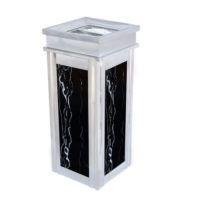 YANZHEXIN Outdoor/Indoor Trash Can Trash Can Outdoor Garbage Enclosure Inside Commercial Waste Container with Stainless Steel Ashtray Waste Storage Bin Use in Backyard, Deck, or Patio (Color : A)