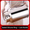 5-88L Milk Can, Heavy Duty 201 Stainless Steel Milk Transport Bucket Wine Pail Bottle Dairy Pot Oil Barrel Tea Canister Tote Jug with Sealed Lid - Silver,58L view 4