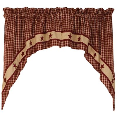 Country House Collection 34723 Burgundy Prairie Star Swag, 36-inch