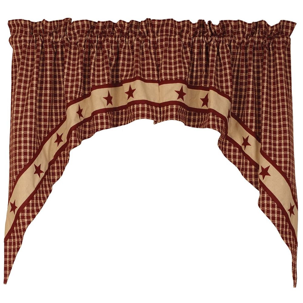 Country House Collection 34723 Burgundy Prairie Star Swag, 36-inch