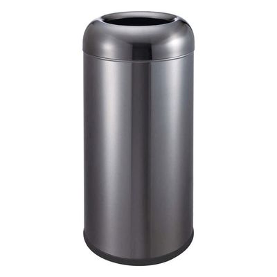 YANZHEXIN Outdoor/Indoor Trash Can Open Top Trash Can Outdoor Trash Can Commercial Trash Can Stainless Steel Large-Capacity Trash Can Waste Storage Bin Use in Backyard, Deck, or Patio (Color : B)