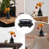 Homoyoyo Wooden Vase Stand Circular Rotatable Vase Wooden Base Antique Oriental Furniture Round Base for Bonsai Stone Succulent Plant Home Decor view 3