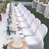 Babenest Spandex Folding Chair Covers - 50 PCS Upgraded Universal Stretch Washable Fitted Chair Slipcovers Protector for Wedding, Holidays, Banquet, Party, Celebration (White) view 3