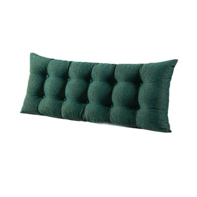 Bedside Cushion Cotton Cushion Headboard Bed Cushion for Headboard and Reading Bedside Cushion Sofa Cushion Long Pillow for Bed Headboard Pillow headboard (Color : Green, Size : 120X60cm)