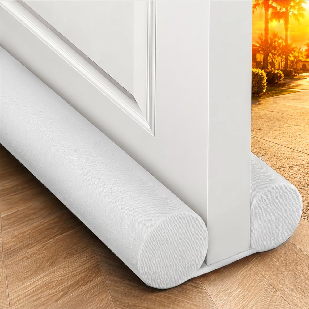 MAXTID White Door Draft Stopper Adjustable 32, 36, 38 Inches, Double Sided