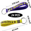 CupaPlay 24PCS Mardi Gras Party Rubber Keychains - Mardi Gras Carnival Birthday Party Favors Supplies Goodie Bag Stuffers Fillers Gifts Prize view 2